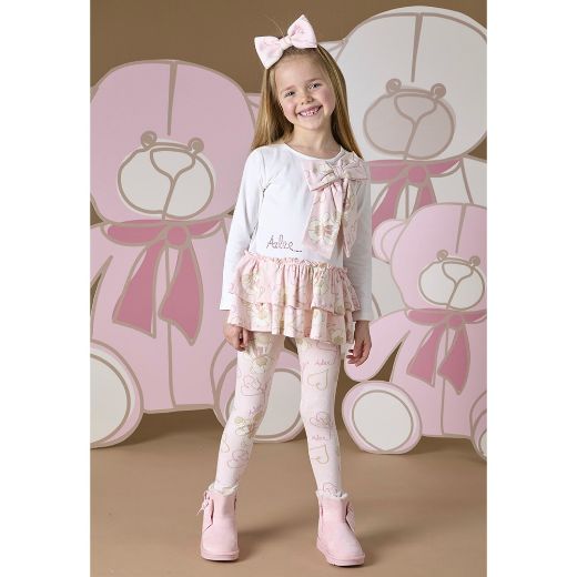 Picture of A Dee Girls Summer Pink Teddy Legging Set