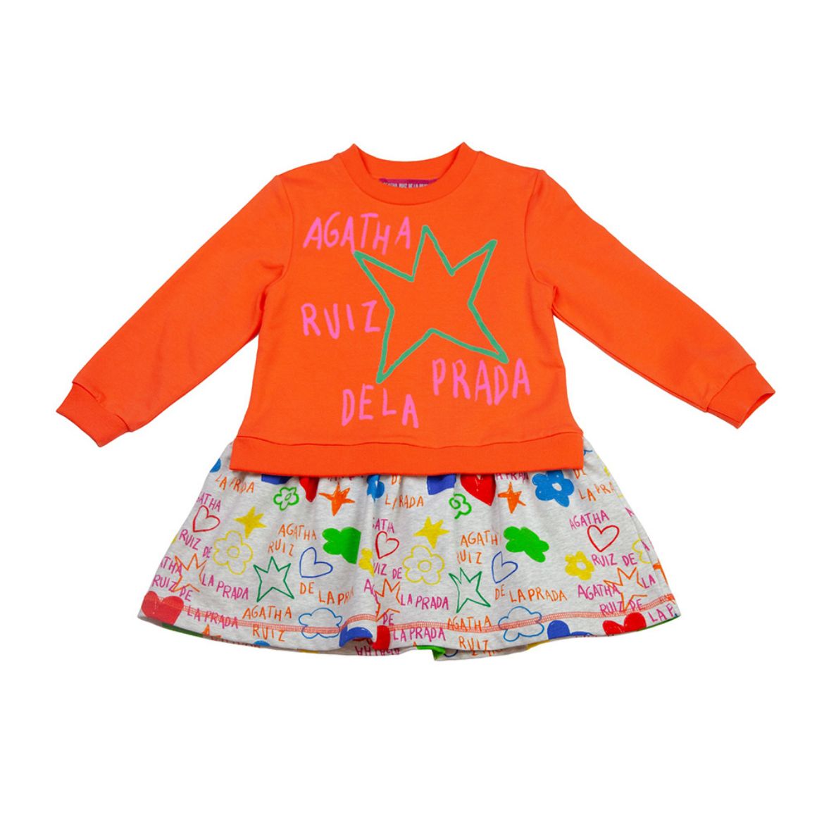 Picture of Agatha Ruiz De La Prada Orange & Grey Dress