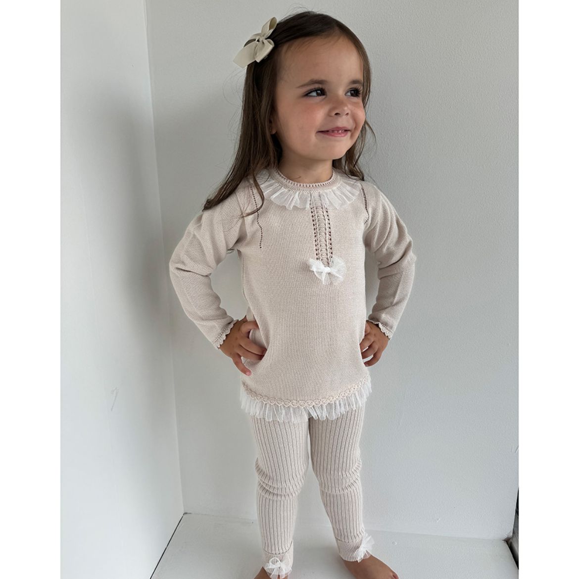 Picture of Granlei Beige Knitted Tracksuit