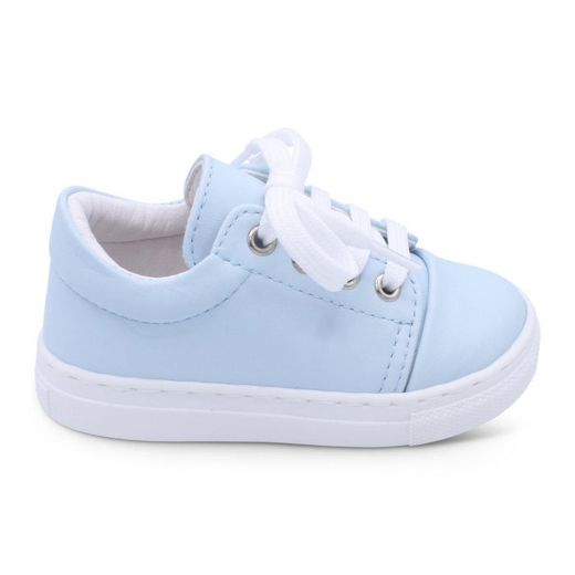 Picture of Borboleta Boys Santiago Blue Leather Trainers