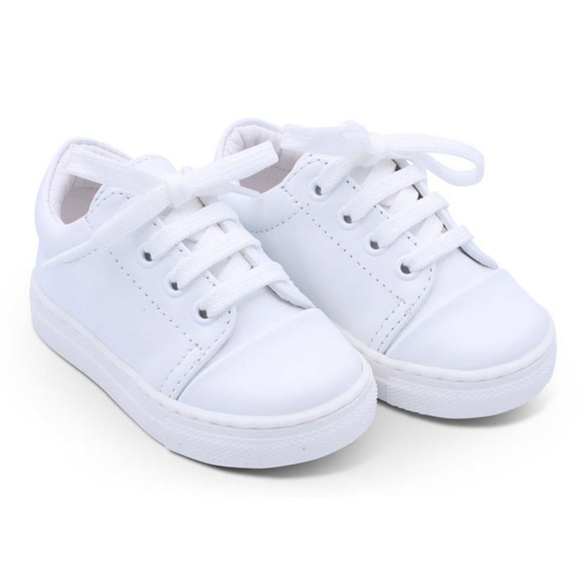 Picture of Borboleta Boys Santiago White Leather Trainers