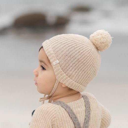 Picture of Paz Rodriguez Beige Knitted Hat