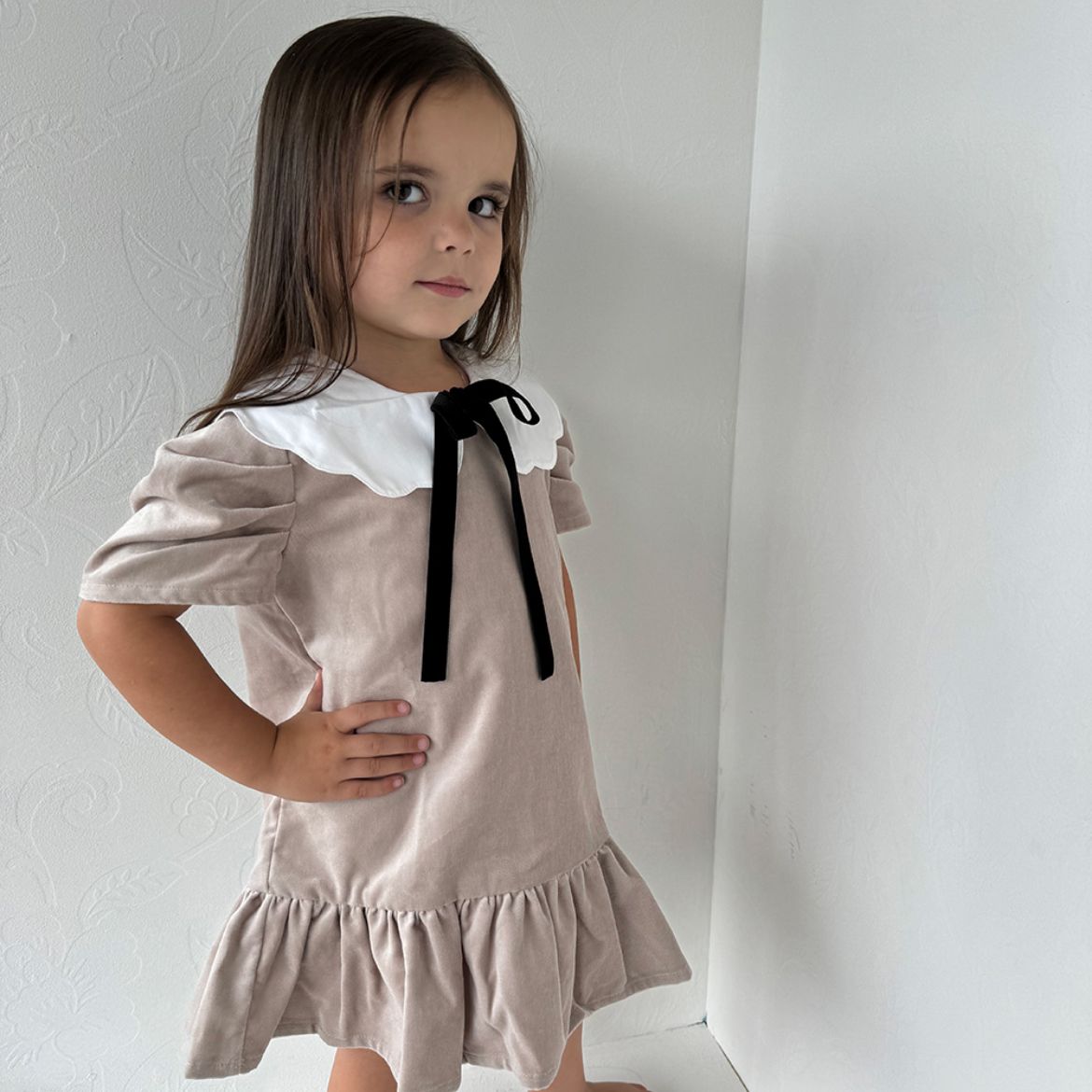 Picture of Phi Beige Bow Dress