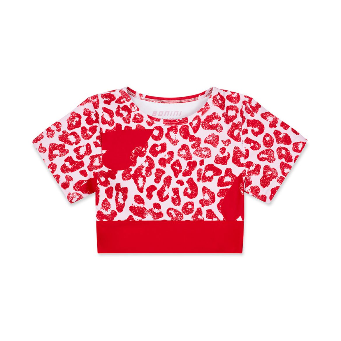 Picture of Bonini Energy Red Leopard Crop Top