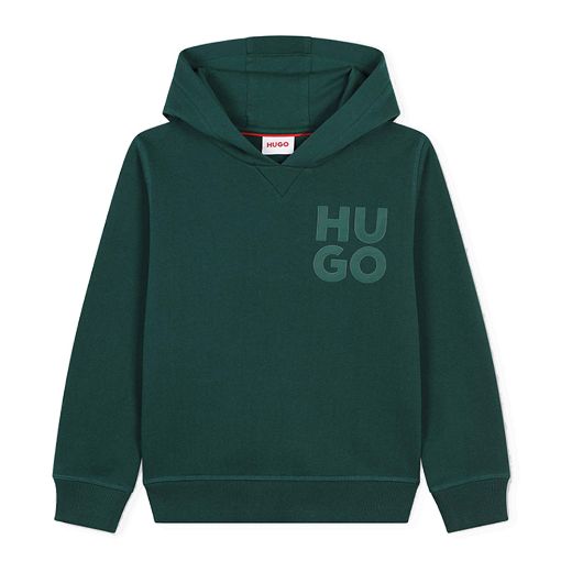 Picture of Hugo Boys Green Hooded Tracksuit