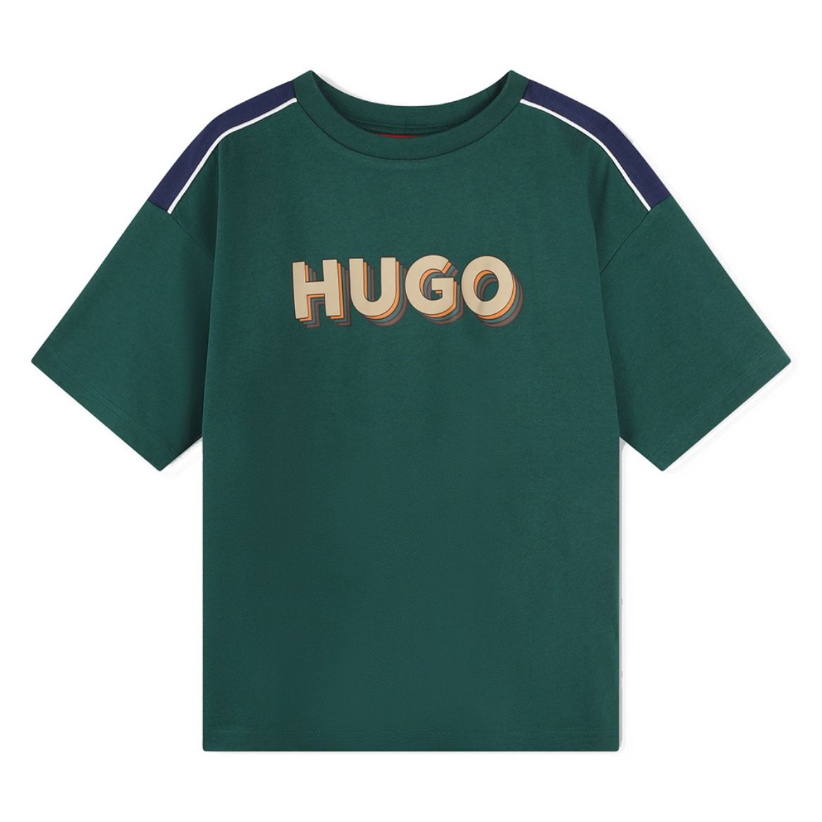 Picture of Hugo Boys Green & Beige T-shirt