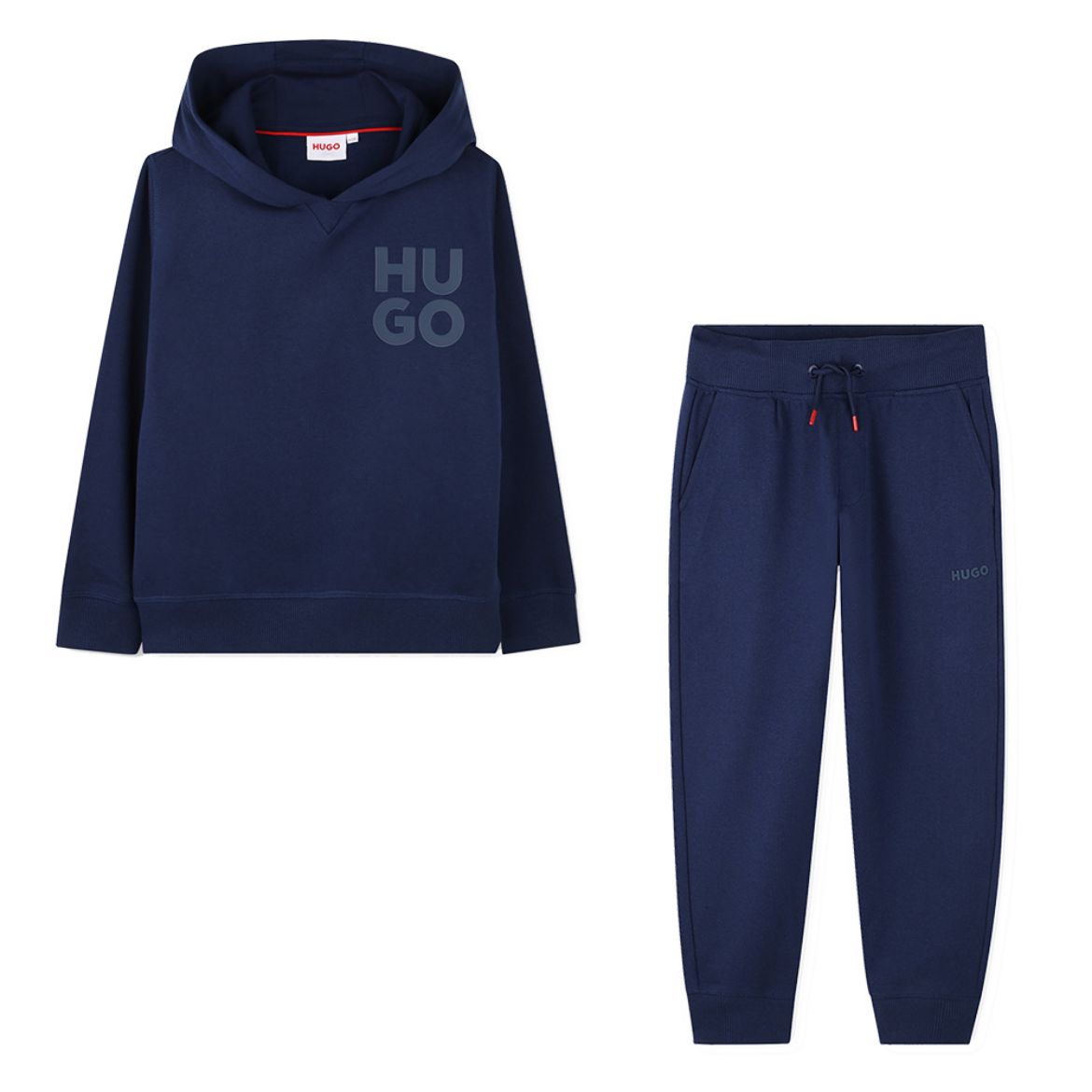 Picture of Hugo Boys Navy Hooded Tracksuit	