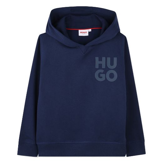 Picture of Hugo Boys Navy Hooded Tracksuit	