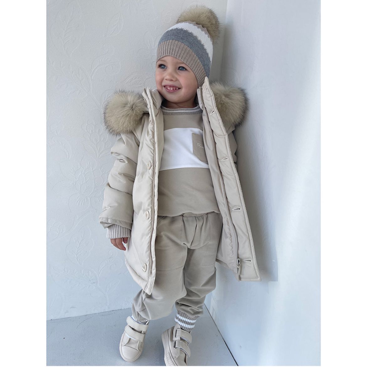 Picture of Bimbalo Boys Beige Tracksuit