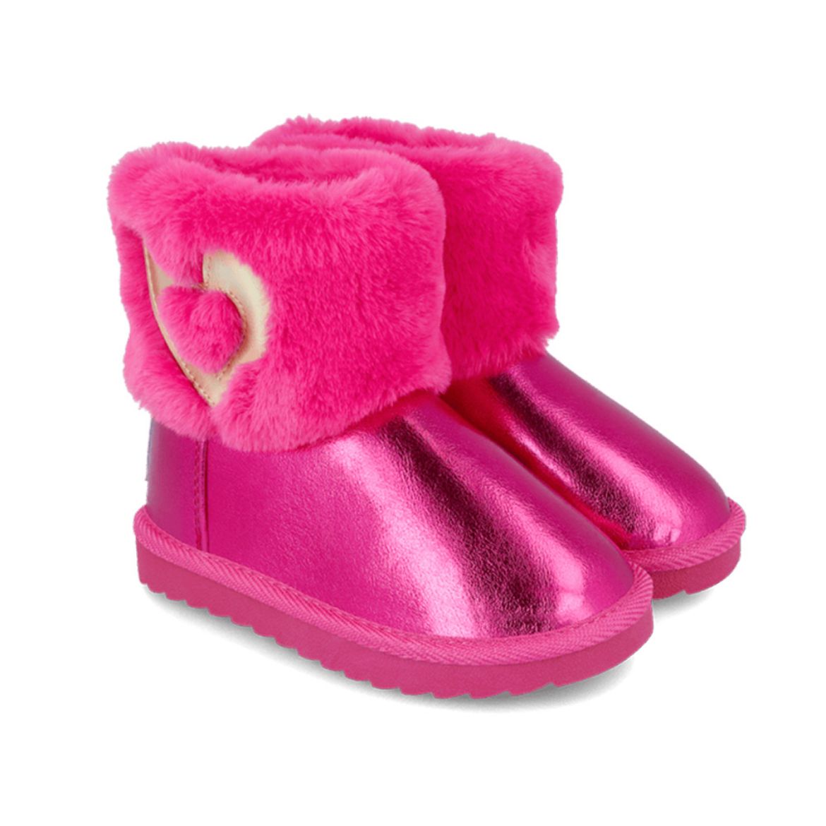 Pink fur boots best sale