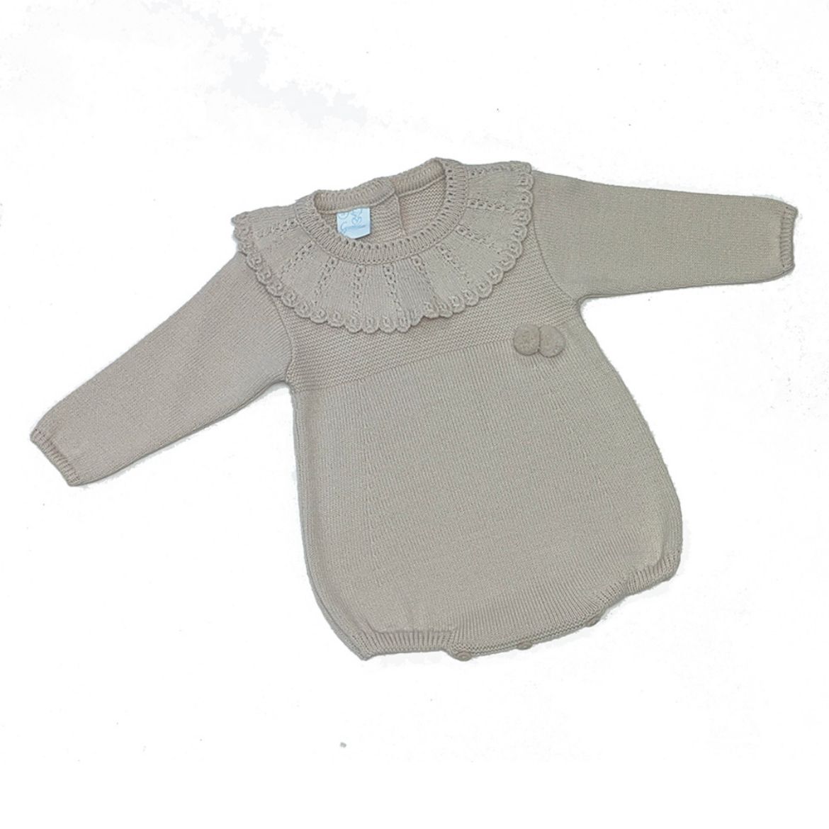 Picture of Granlei Girls Beige Knitted Romper