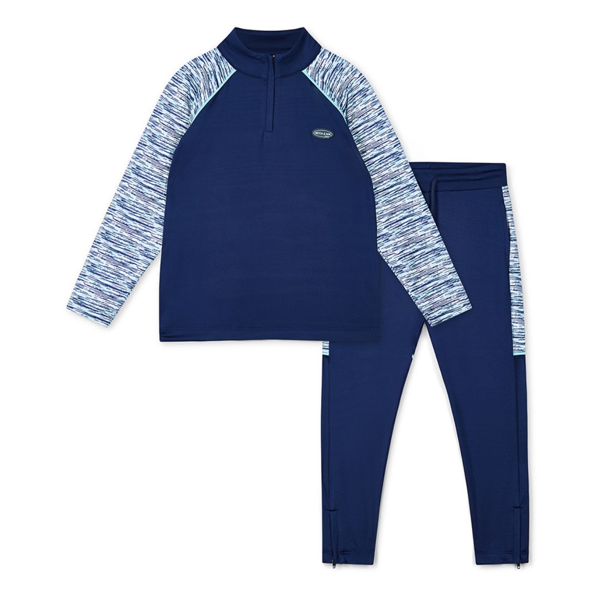 Picture of Mitch & Son Harrison Navy Space Dye Tracksuit