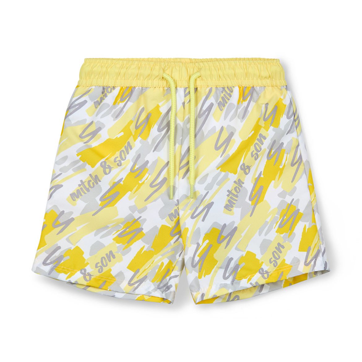 Picture of Mitch & Son Giancarlo Yellow Printed Swim Shorts