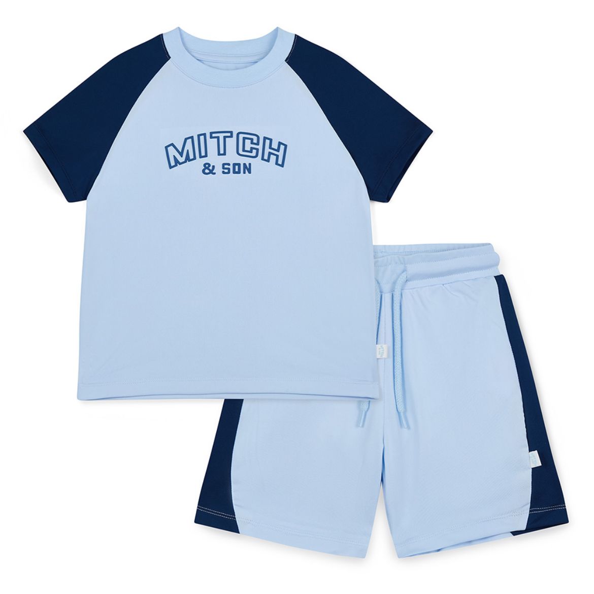 Mitch & Son Felix Blue Short Set. Melanie Louise Childrens Designer Wear