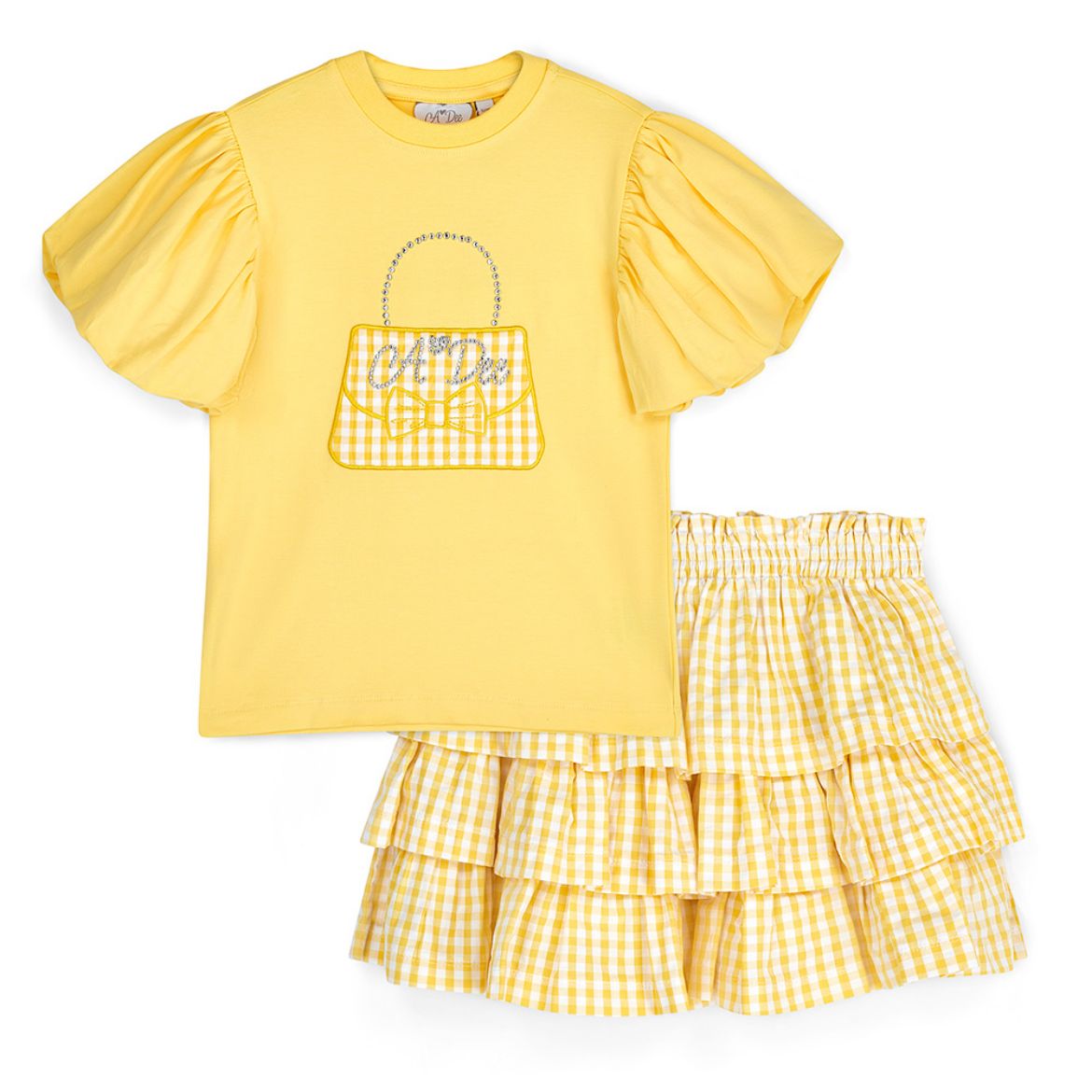 Picture of A Dee Dolores Yellow Checked Skirt Set