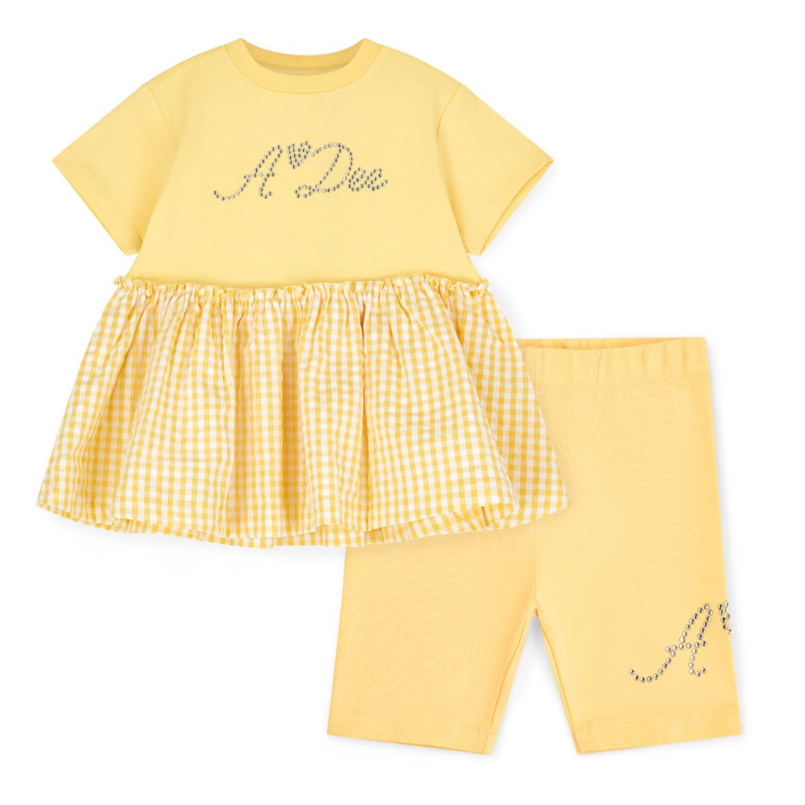 Picture of A Dee Diana Yellow Checked Short Set