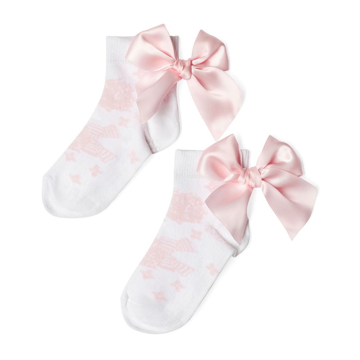 Picture of A Dee Clemintine Hydrangea Bow Ankle Sock