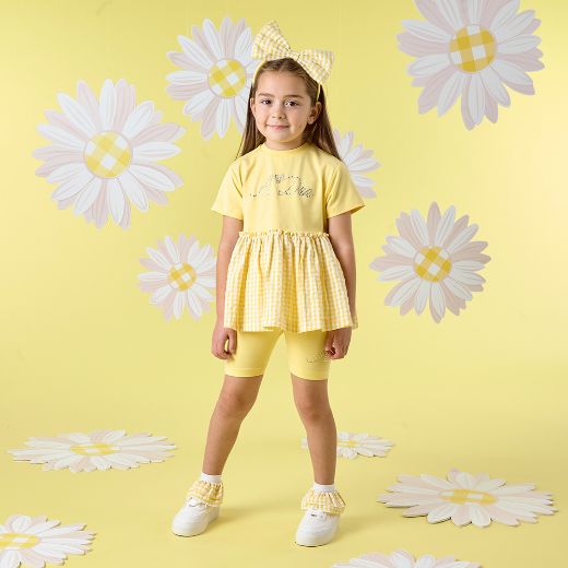 Picture of A Dee Diana Yellow Checked Short Set