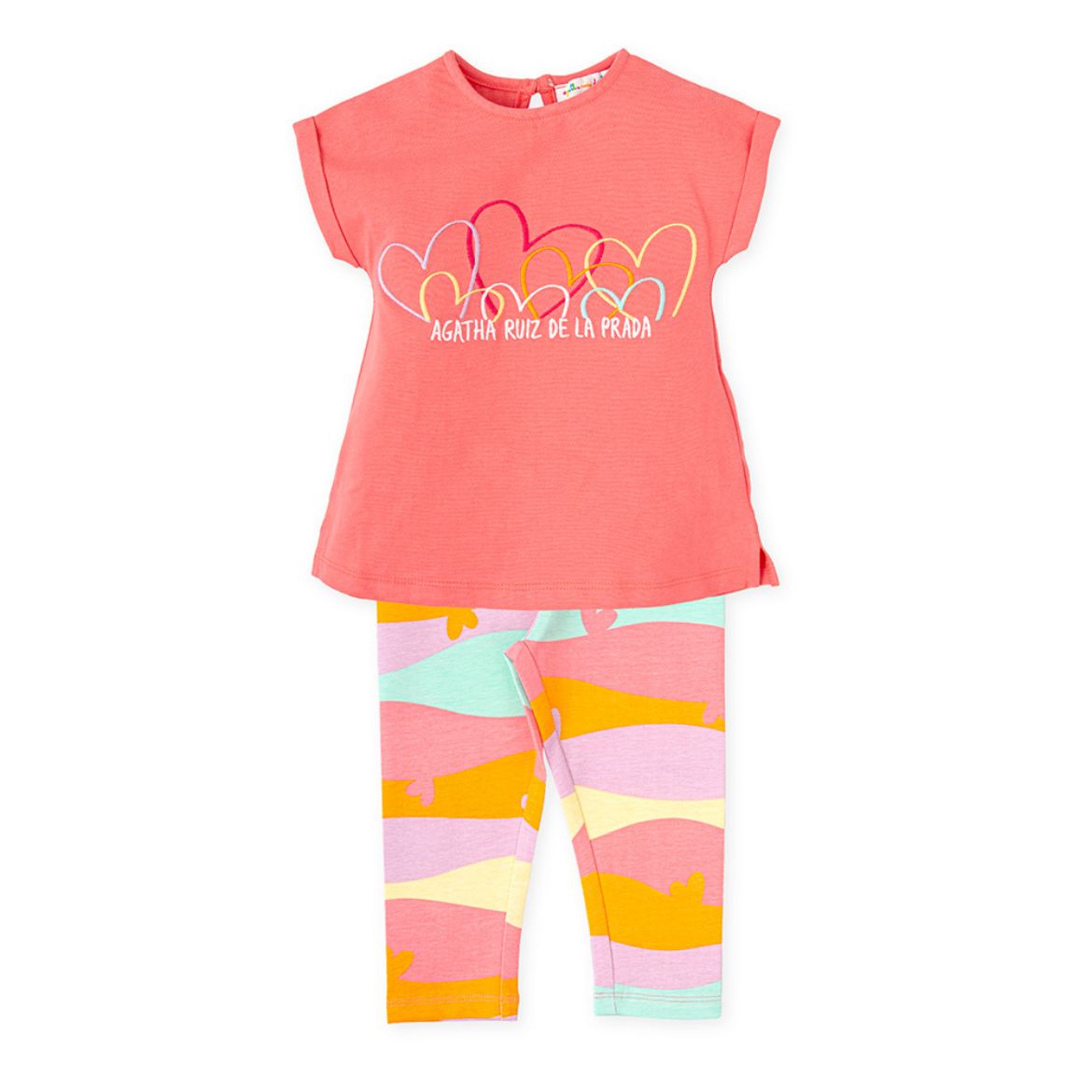 Picture of Agatha Ruiz De La Prada Multicoloured Striped Heart Leggings Set