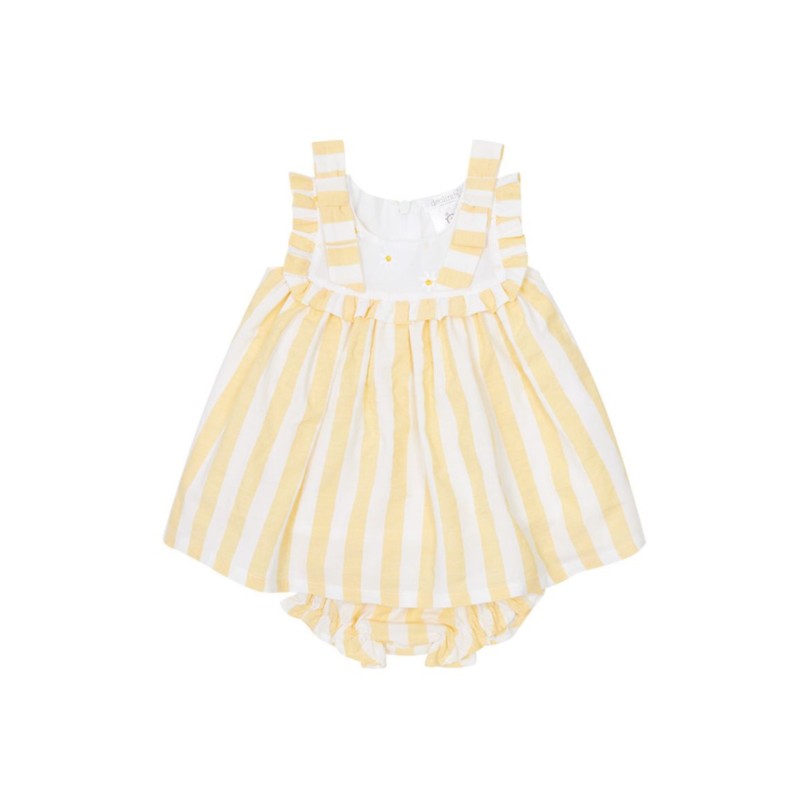 Picture of Deolinda Baby Girls Yellow Stripe Dress & Bloomers