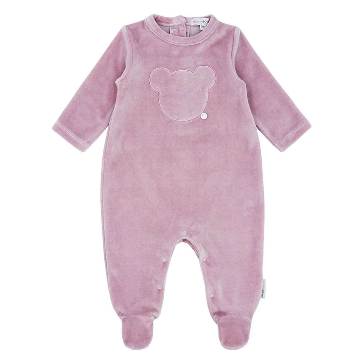 Picture of Blues Baby Rose Pink Velour Teddy Babygrow