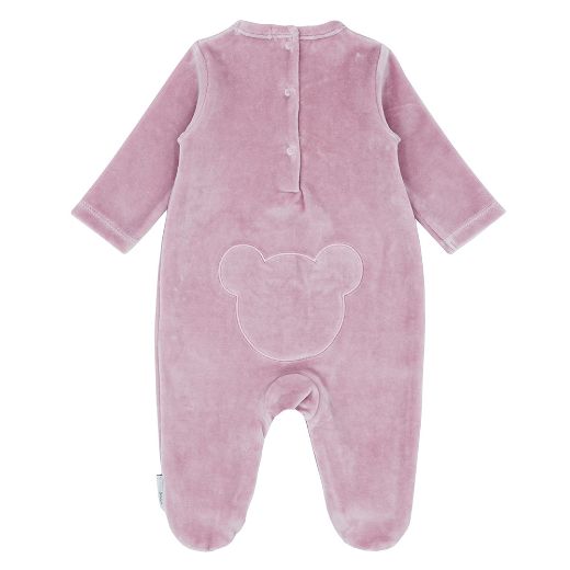 Picture of Blues Baby Rose Pink Velour Teddy Babygrow