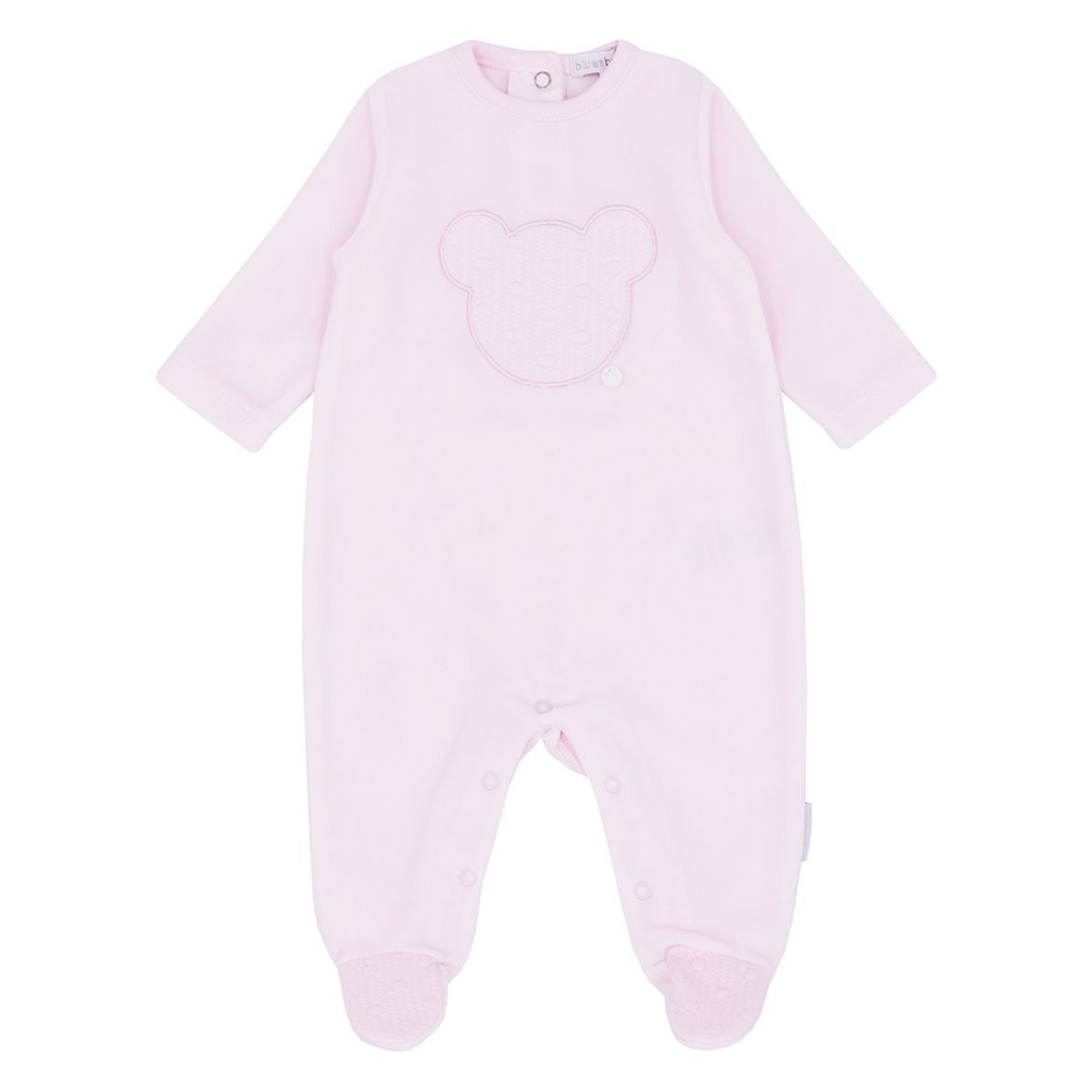 Picture of Blues Baby Baby Pink Velour Babygrow