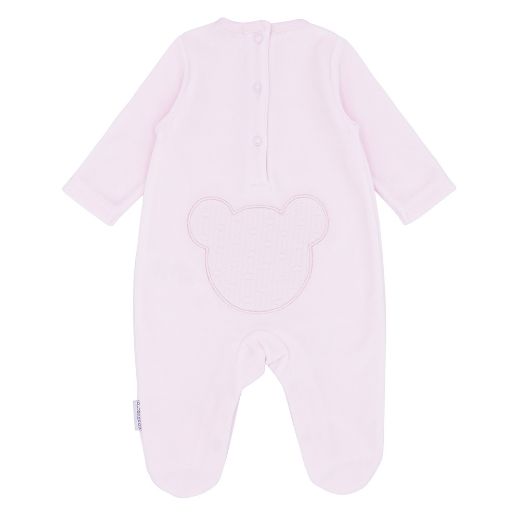 Picture of Blues Baby Baby Pink Velour Babygrow