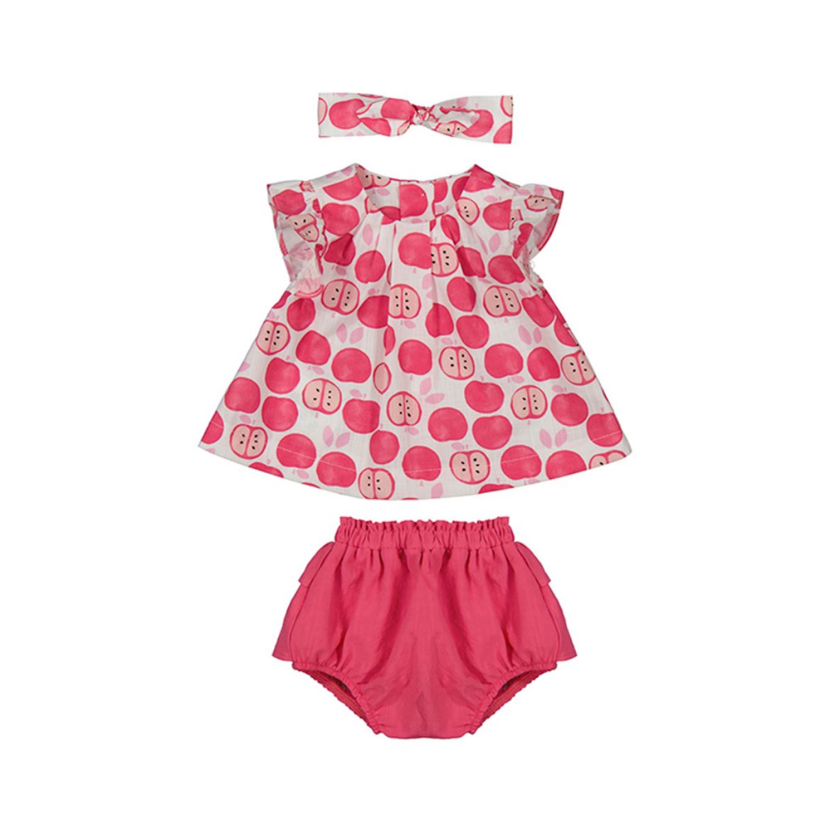 Picture of Mayoral Baby Girl Pink Printed Top & Bloomer Set