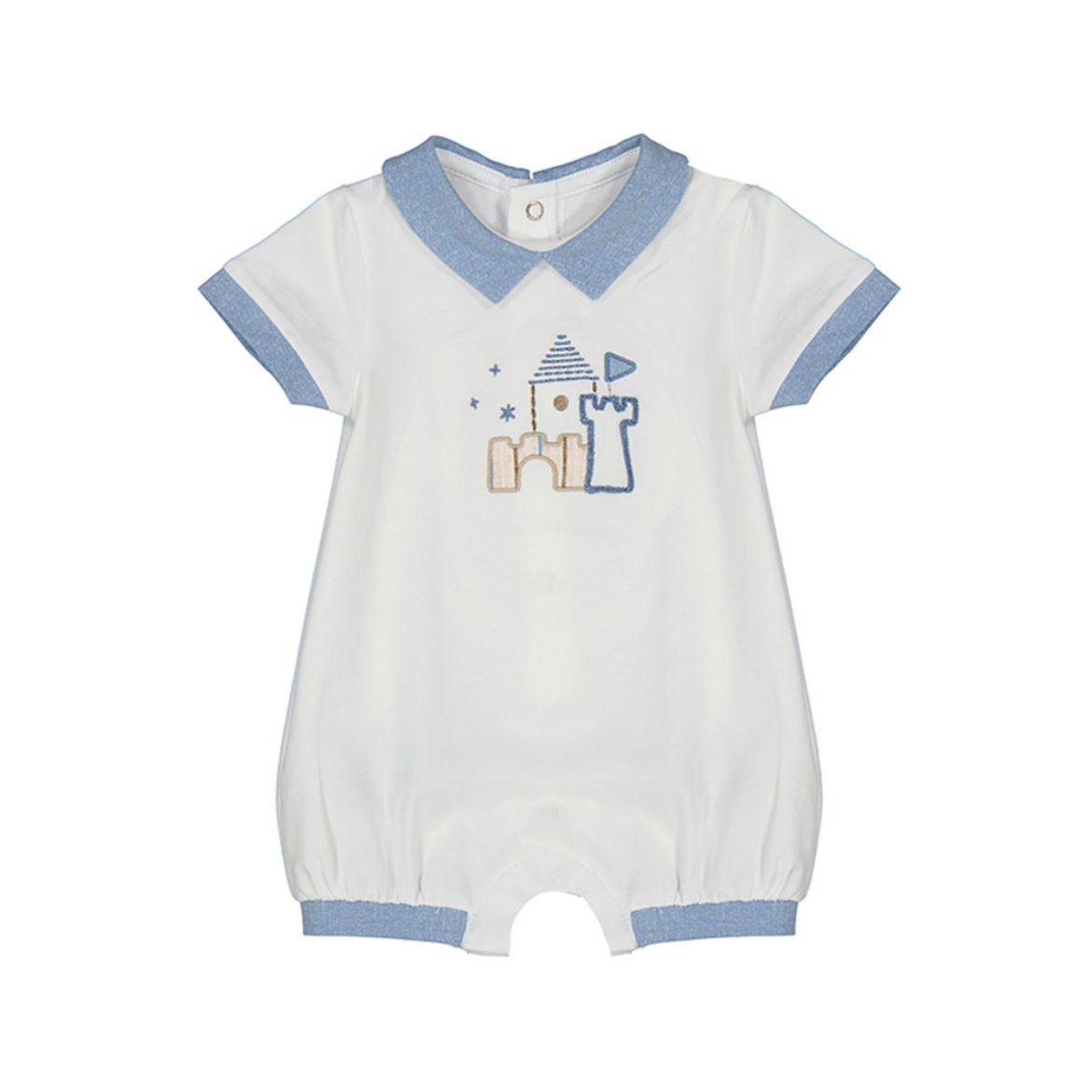 Picture of Mayoral Baby Boys White Short Romper