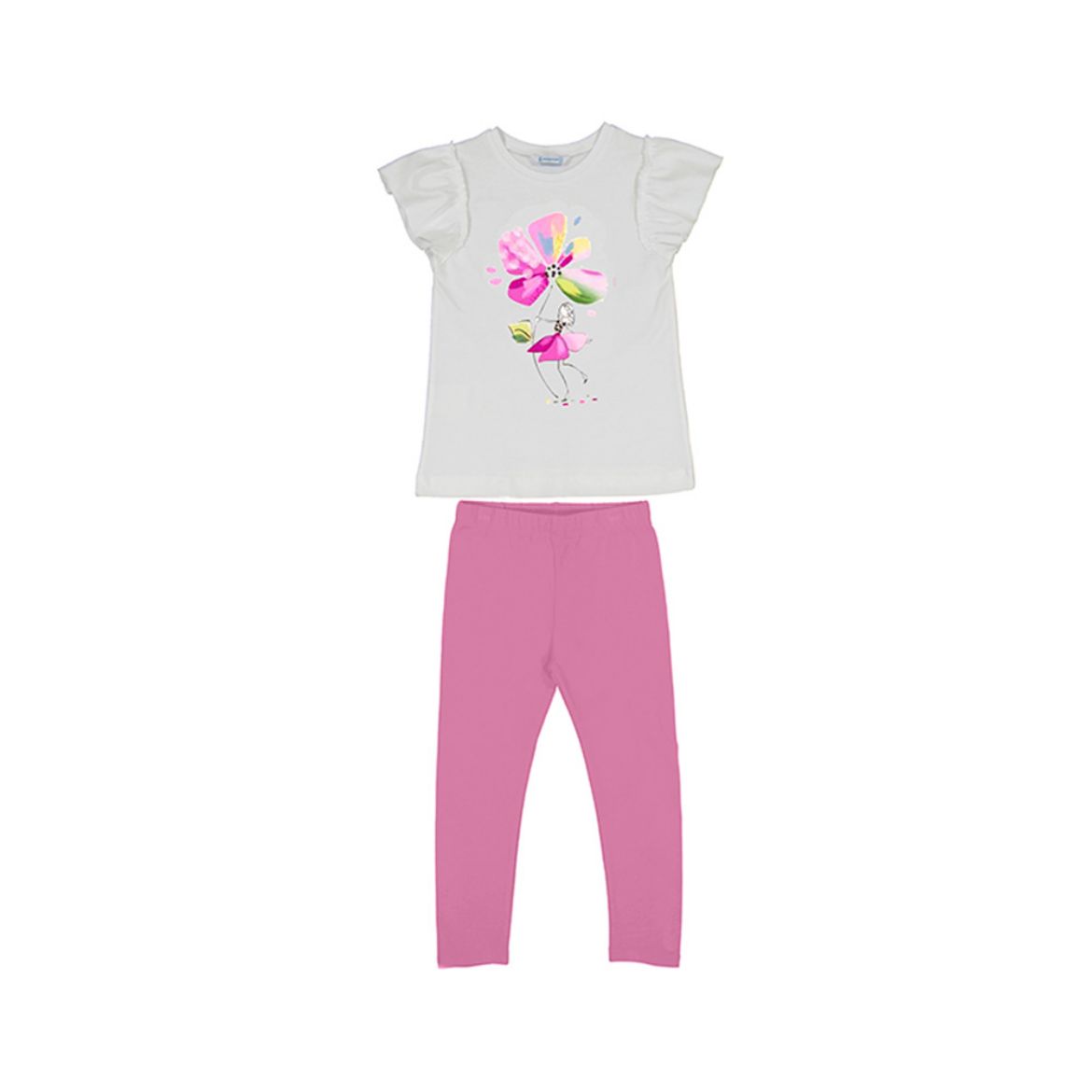 Picture of Mayoral Girls Lilac Flower Leggings Set