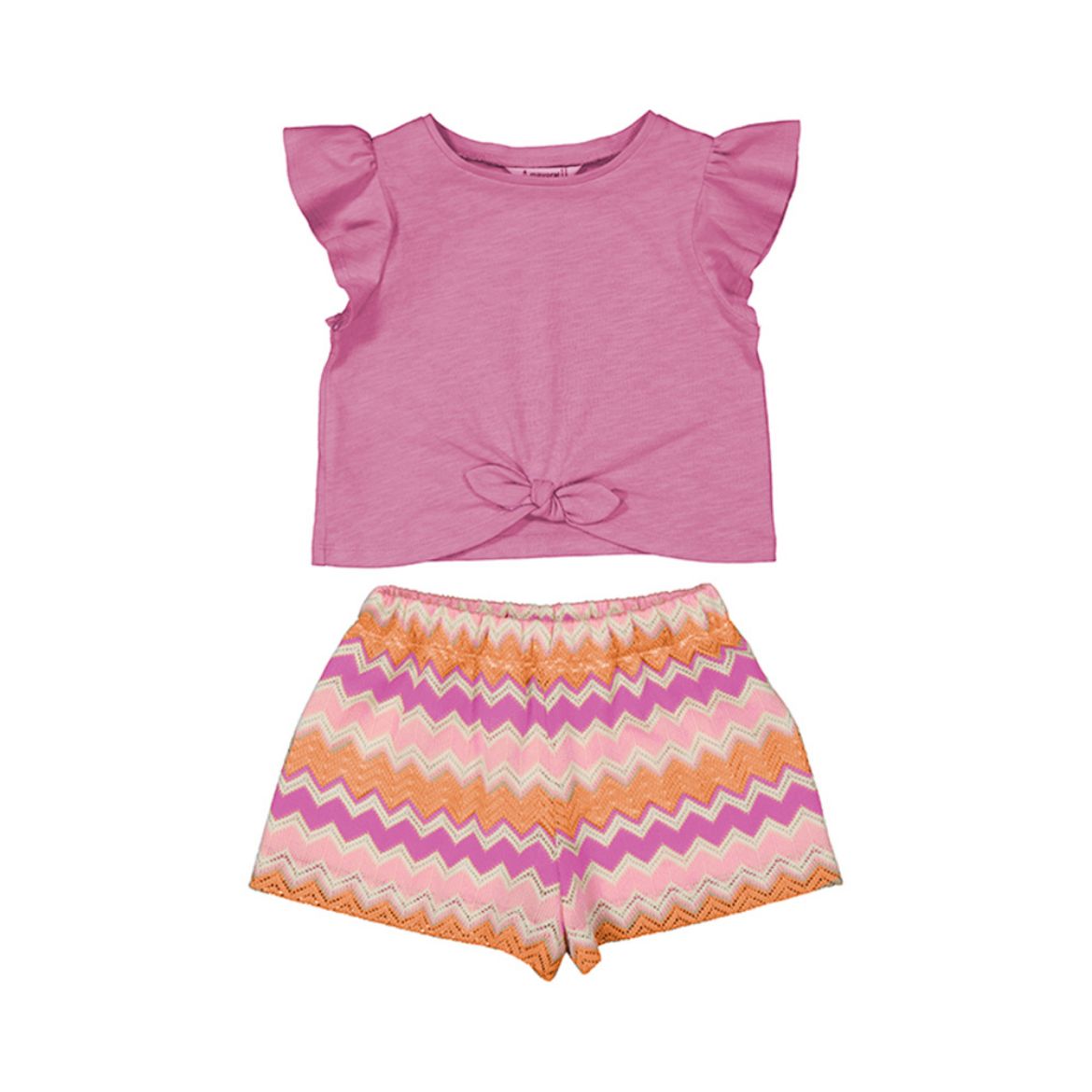 Picture of Mayoral Girls Lilac Knitted Short Set