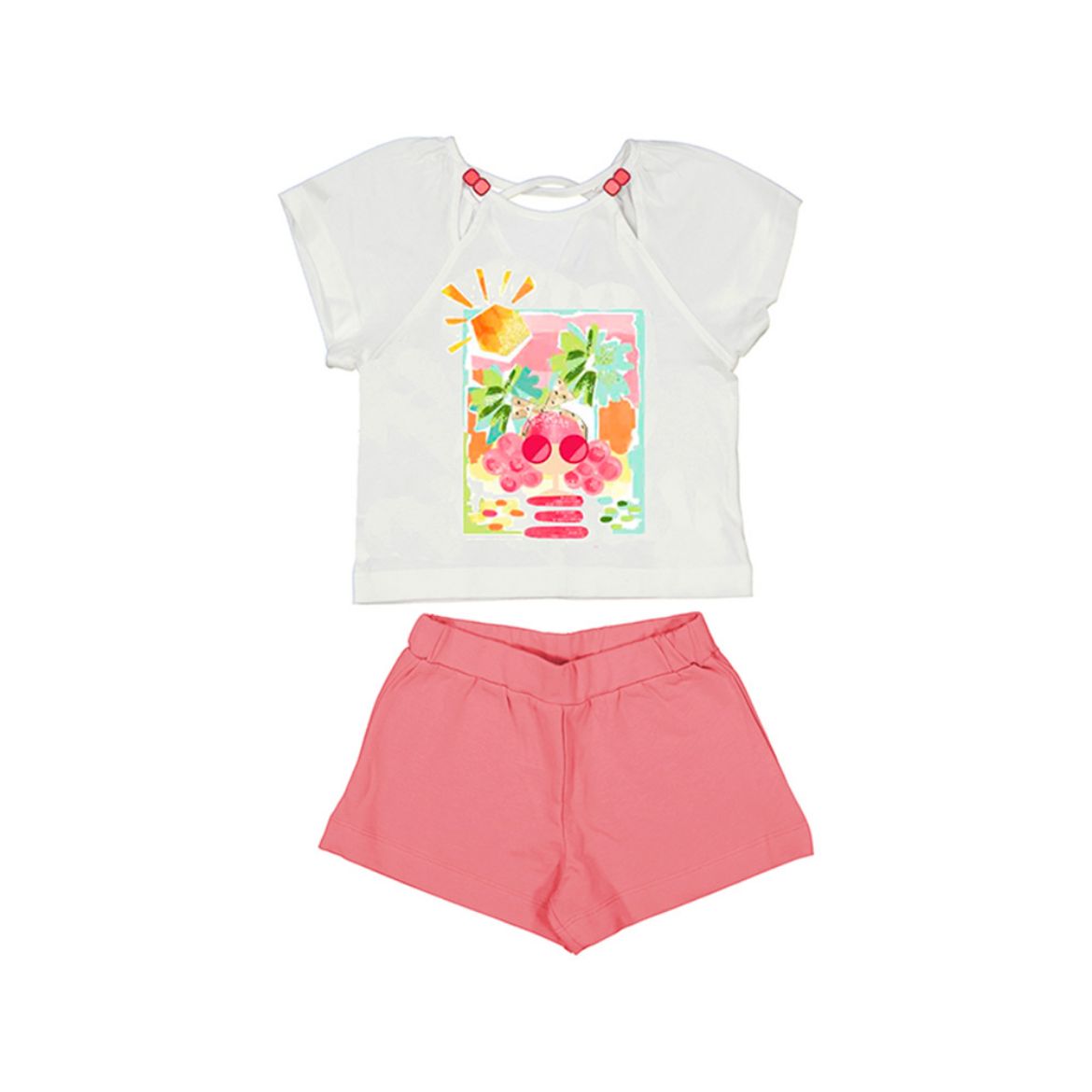 Picture of Mayoral Girls Coral Girl Short Set