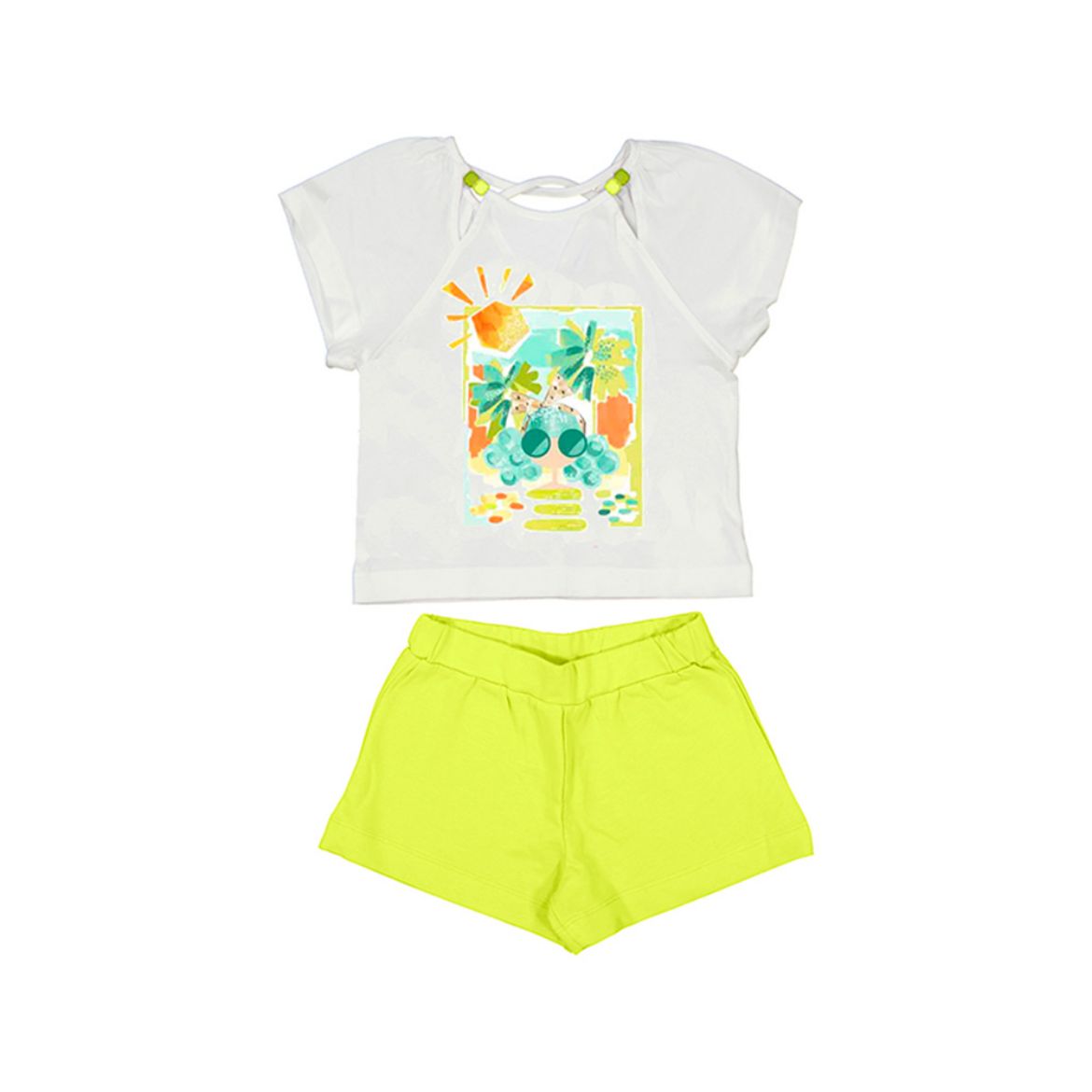 Picture of Mayoral Girls Citrus Girl Short Set