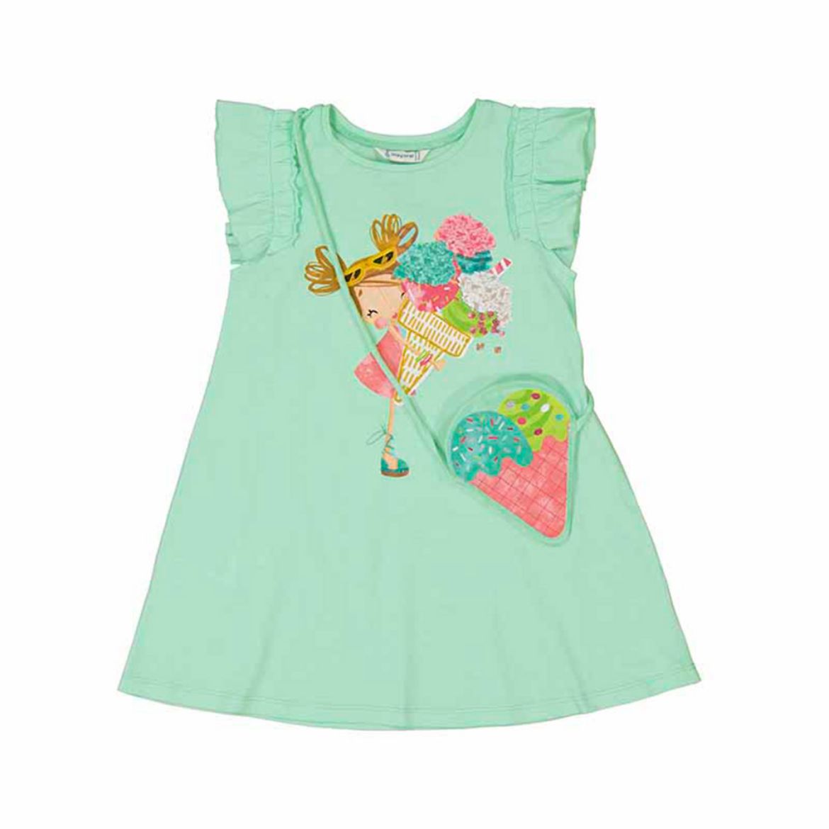 Picture of Mayoral Girls Blue Ice-Cream Bag Dress