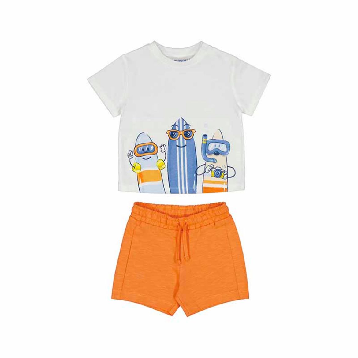 Picture of Mayoral Baby Boys Orange Short Set