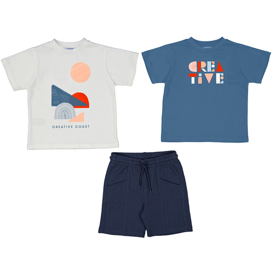 Picture of Mayoral Boys Navy Shape Short Set