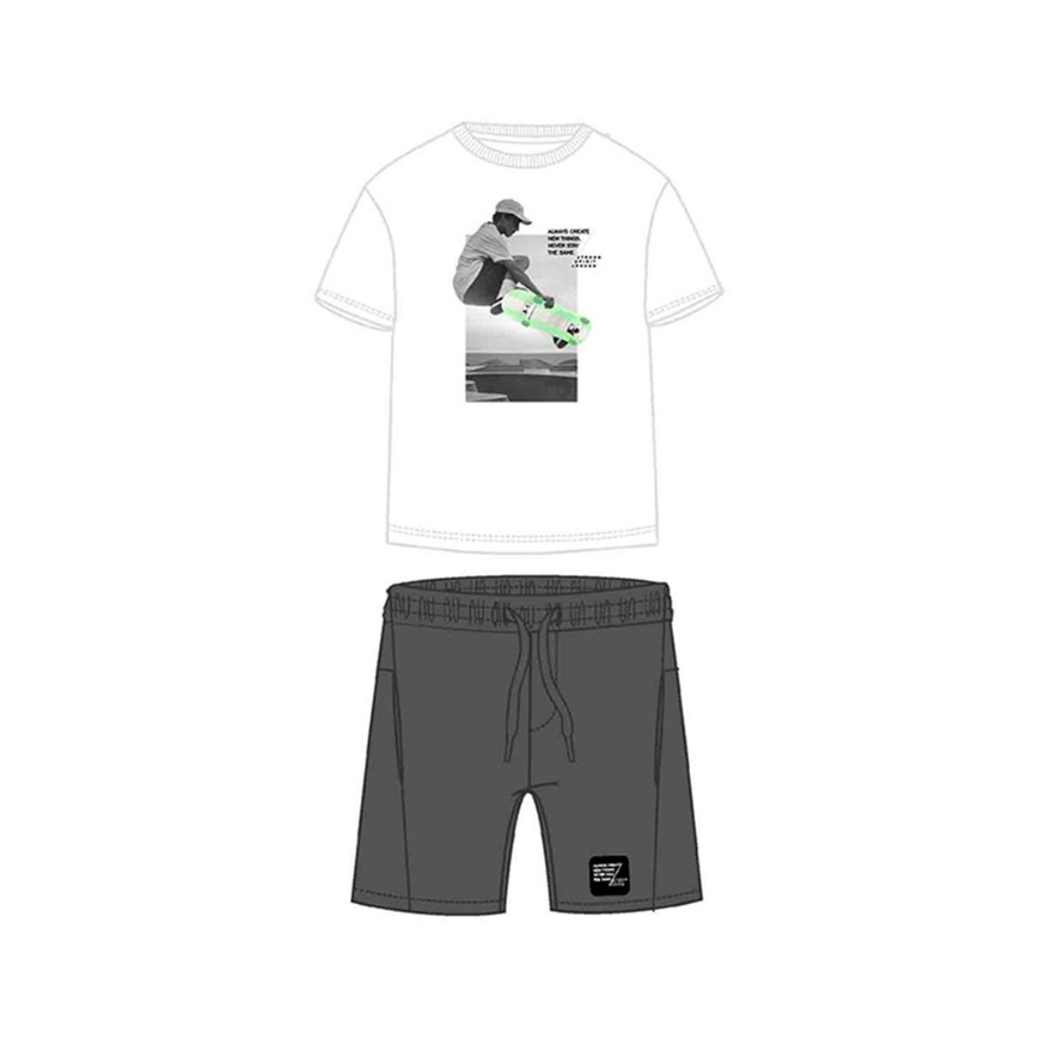 Picture of Mayoral Boys Grey Skateboard Short Set