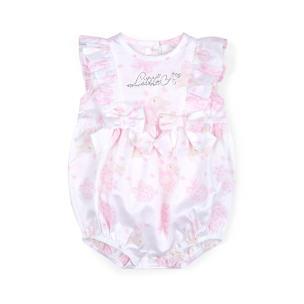 Picture of Little A Amira White Bunny Print Romper