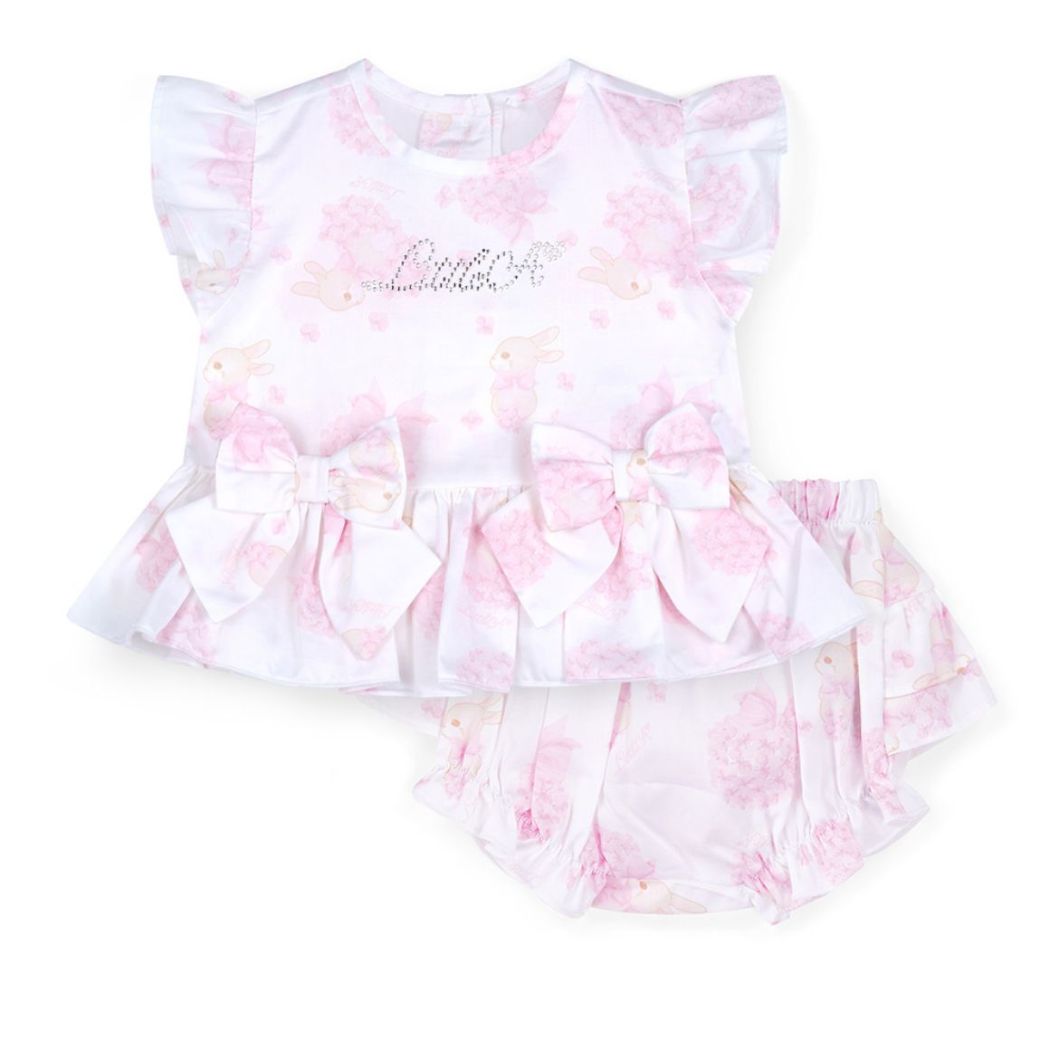 Picture of Little A Ayleigh White Bunny Jam Pant Set