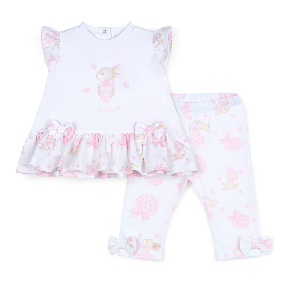 Picture of Little A Alexa White Bunny Leggings Set