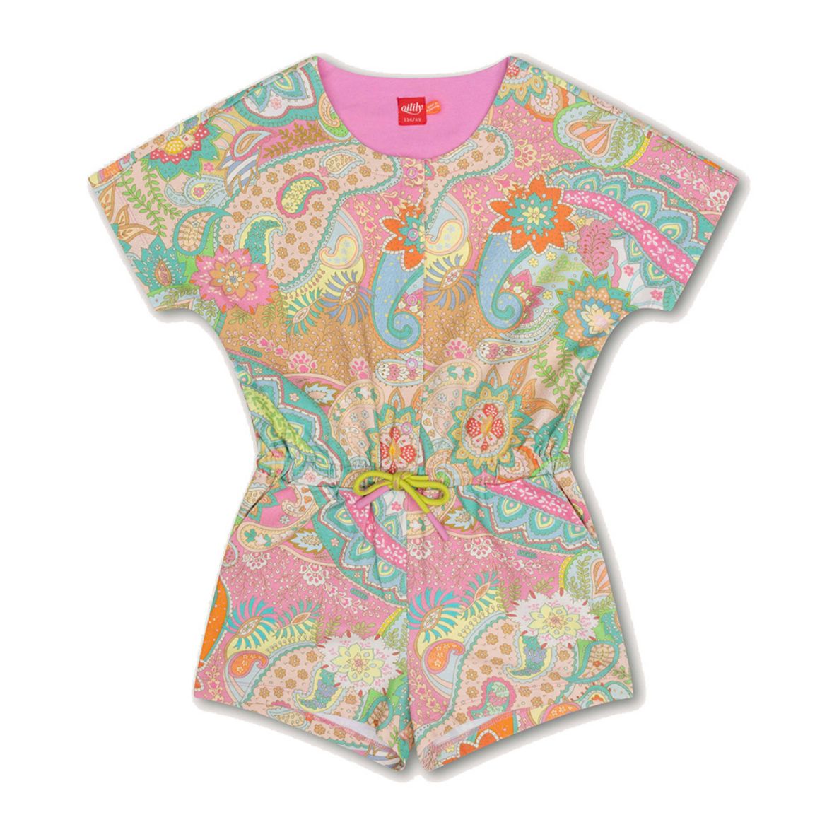 Picture of Oilily Girls Pippz Pink Printed Jumpsuit