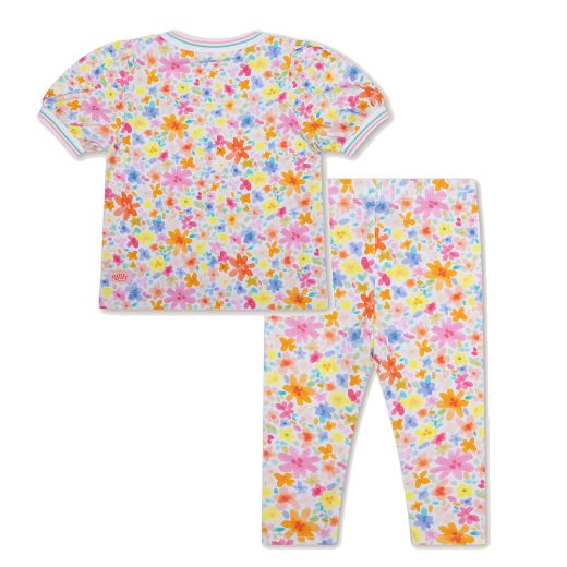 Picture of Oilily Girls Flower Printed Tjerry Top & Peppy Leggings Set