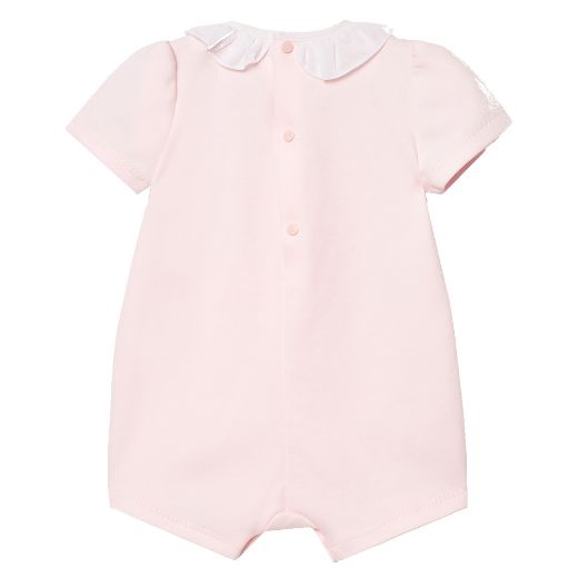 Picture of Paz Rodriguez Baby Girls Pink Cotton Short Romper