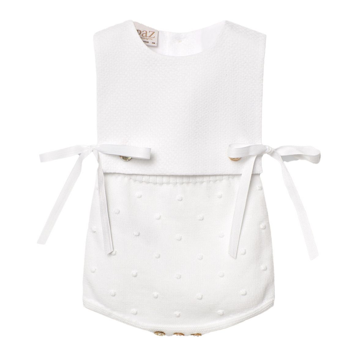 Picture of Paz Rodriguez White Knitted Romper