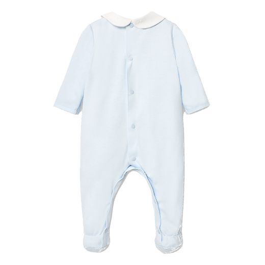 Picture of Paz Rodriguez Baby Boys Blue Cotton Babygrow