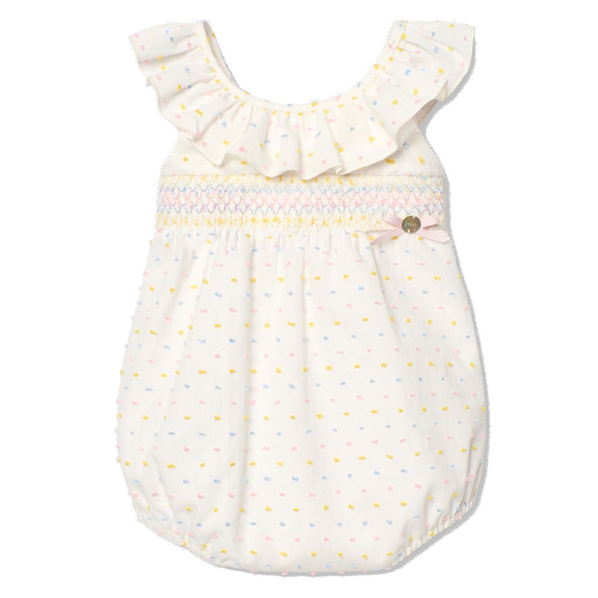 Picture of Paz Rodriguez Baby Girls White Spotty Romper