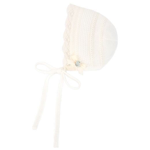 Picture of Paz Rodriguez Baby Girls Cream Knitted Hat