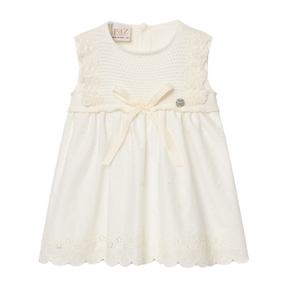 Picture of Paz Rodriguez Baby Girls Cream Dress & Knicker Set