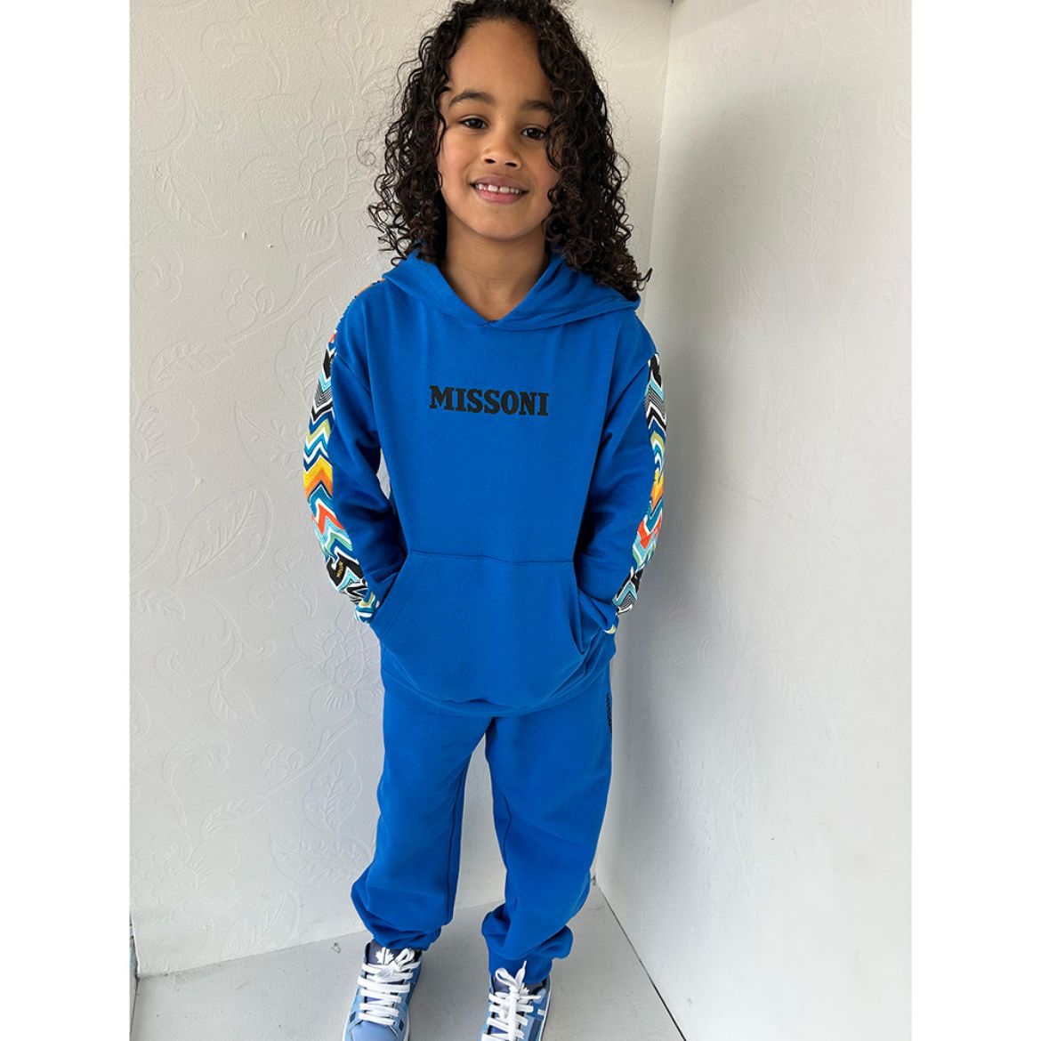 Picture of Missoni Boys Blue Hooded Tracksuit Set